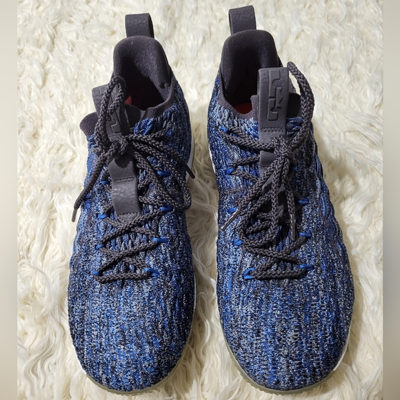 NIKE LEBRON James 15 Low Signal Blue A01755-400 Sneakers Basketball Shoes SZ 8.5 - Picture 2 of 11